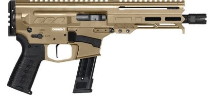 CMMG Dissent MK17 Coyote Tan 9mm 6" Barrel 21-Rounds No Brace - HANDGUNS | Rare Breed Triggers FRT - 15