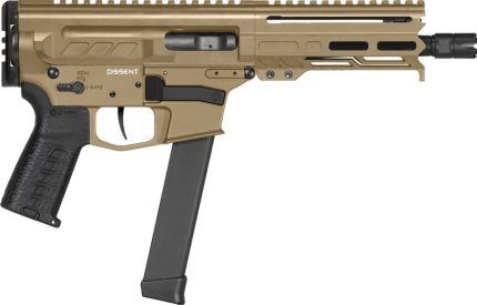CMMG Dissent MKGS Coyote Tan 9mm 6.5" Barrel 33-Rounds No Brace - Products | Rare Breed Triggers FRT - 15