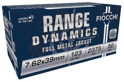 Fiocchi Range Dynamics Brass 7.62 X 39 123 Grain 50-Rounds FMJ - Accessories | Rare Breed Triggers FRT - 15