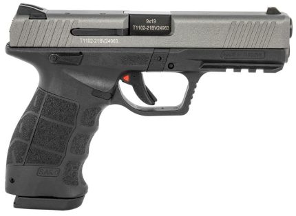 SAR USA SAR9 Pistol Black/Platinum 9mm 4.40" Barrel 17-Rounds 3-Dot Contrast Sights - Rare Breed Triggers FRT - 15