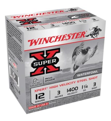 Winchester Expert Hi-Velocity 12 Ga, 3", 1-1/4oz, 3 Shot, 25rd Box Winchester Ammo - Ammunition - Rare Breed Triggers FRT - 15