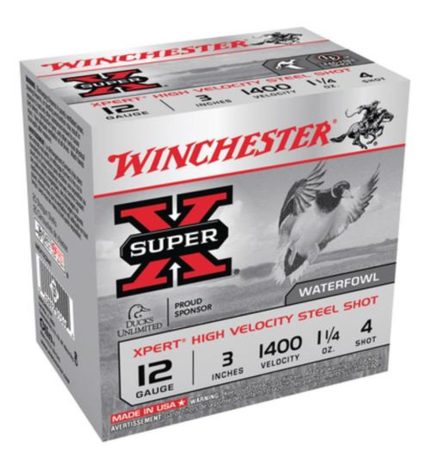 Winchester Expert Hi-Velocity 12 Ga, 3", 1-1/4oz, 4 Shot, 25rd Box Winchester Ammo - Ammunition - Rare Breed Triggers FRT - 15