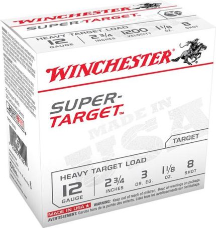 Winchester Super Target 12 Ga, 2.75", 1-1/8oz, 8 Shot, 25rd Box Winchester Ammo - Ammunition - Rare Breed Triggers FRT - 15