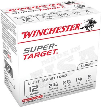 Winchester Super Target 12 Ga, 2.75", 1 1/8oz, 8 Shot, 25rd Box Winchester Ammo - Ammunition - Rare Breed Triggers FRT - 15