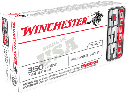 Winchester USA, 350 Legend, 145gr, Full Metal Jacket, 20 Round Box Winchester Ammo - Ammunition - Rare Breed Triggers FRT - 15