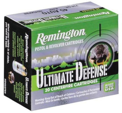 Remington Ultimate Home Defense .40 S&W 180gr, Brass Jacketed Hollow Point 20rd Box Remington - Ammunition - Rare Breed Triggers FRT - 15