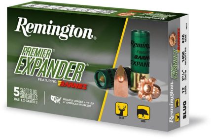 Remington Premiere Expander Slug PRX12, 12 Ga, 2.75", 1450 fps, 437 Gr, 5rd Box Remington - Ammo | Rare Breed Triggers FRT - 15