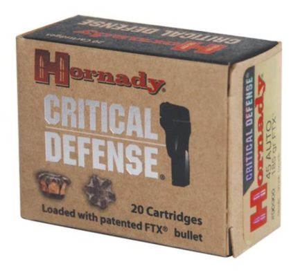 Hornady Critical Defense 45 ACP, 185gr, 20rd Box Hornady - Ammunition - Rare Breed Triggers FRT - 15