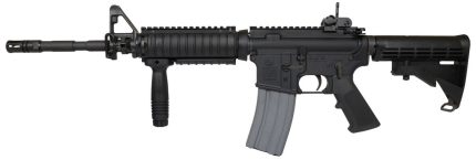 Colt SOCOM Carbine 5.56/.223, 14.5" Barrel with pin and welded muzzle device, Knights Quad Rail, Black, 30rd Colt - Products | Rare Breed Triggers FRT - 15