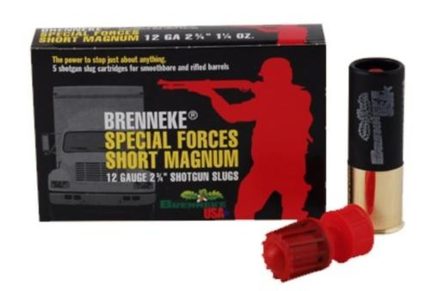Brenneke Special Forces Short Magnum 12 Ga, 2 3/4", 1 1/4oz Slug, 1418 FPS, 5rd Box Brenneke USA - Ammunition - Rare Breed Triggers FRT - 15