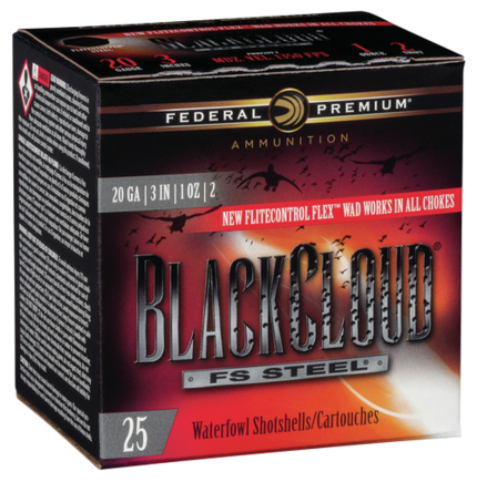 Federal BlackCloud 20 Ga, 3", 1oz, 2 Shot, 1350 FPS, 25rd Box Federal Ammunition - Ammunition - Rare Breed Triggers FRT - 15