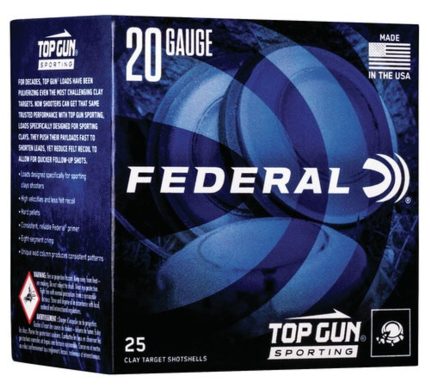 Federal Top Gun Sporting 20 Ga, 2.75", 7/8oz, 8 Shot, 25rd/Box Federal Ammunition - Ammunition - Rare Breed Triggers FRT - 15