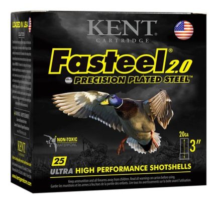 Kent Fasteel Waterfowl 20 Ga, 3", 7/8oz, 4 Shot, 25rd/Box Kent Cartridge - Ammunition - Rare Breed Triggers FRT - 15