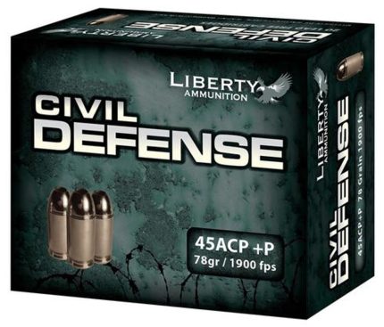 Liberty Ammo Civil Defense 45 ACP+P, 78gr, LF Fragmenting HP, 20rd Liberty Ammo - Ammunition - Rare Breed Triggers FRT - 15