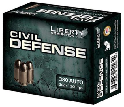 Liberty Ammo Civil Defense 380 ACP 50gr, LF Fragmenting Hollow Point, 20rd Box Liberty Ammo - Ammunition - Rare Breed Triggers FRT - 15