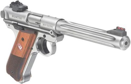 Ruger Mark IV Hunter Pistol, 22LR, 6.8" Barrel, Wood Grips, Stainless Steel, 10rd Mag Ruger - Products | Rare Breed Triggers FRT - 15