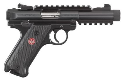 Ruger Mark IV Tactical .22 LR 4.4 Inch Threaded Barrel Adjustable Rear Sight Top/Bottom Picatinny Rail Checkered Natural Angle Grip 10 Round Ruger - Products | Rare Breed Triggers FRT - 15