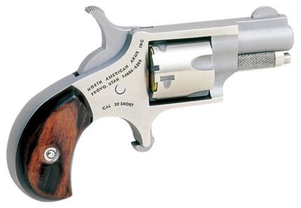 NAA 22 Short Mini-Revolver 1.12" Barrel 5rd Rosewood Grip SS North American Arms - Products | Rare Breed Triggers FRT - 15