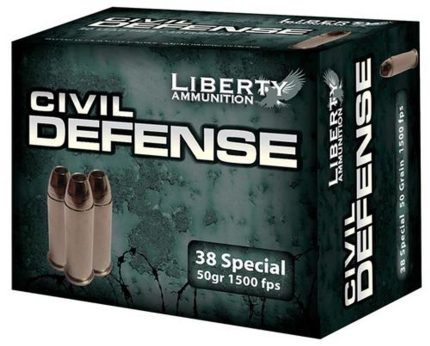 Liberty Ammo Civil Defense .38 Special 50gr, Fragmenting HP, 20rd Box, 50/Case Liberty Ammo - Ammunition - Rare Breed Triggers FRT - 15