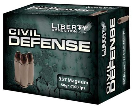 Liberty Civil Defense 357 Magnum 50 gr, LF Fragmenting HP 20rd Box Liberty Ammo - Ammunition - Rare Breed Triggers FRT - 15