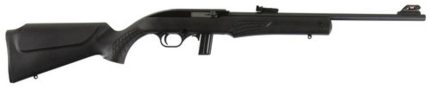 Rossi 22LR, 18" Barrel, Black, Synthetic Stock, 10Rd, Adjustable Fiber Optic Sights Rossi - Guns | Rare Breed Triggers FRT - 15