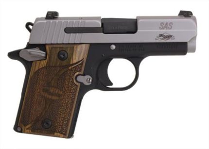 Sig P938 9mm 3" SAS 2-Tone SAO Siglite Walnut Grip (1) 6rd Steel MAG Ambi Safety Dehorned Sig Sauer - Products | Rare Breed Triggers FRT - 15