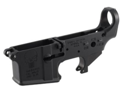 Spikes AR-15 Lower Receiver Stripped, Punisher Logo Spikes Tactical - Guns | Rare Breed Triggers FRT - 15