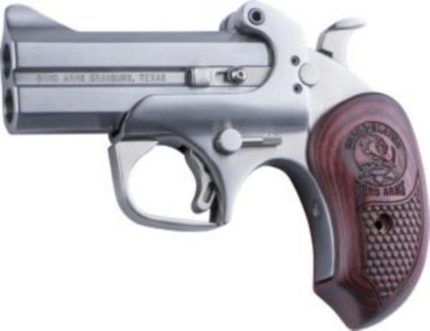 Bond Arms Snake Slayer .45 Colt/410 3.5" Barrel SS Finish Extended Rosewood Grips 2 Shot Bond Arms - Products | Rare Breed Triggers FRT - 15