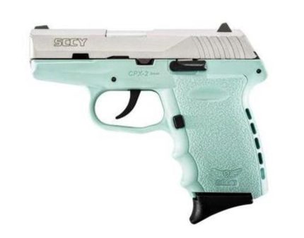 SCCY CPX-2 9mm, 3.1" Barrel, Robin Egg Blue Frame, SS Slide 10rd Mag SCCY Industries - Products | Rare Breed Triggers FRT - 15
