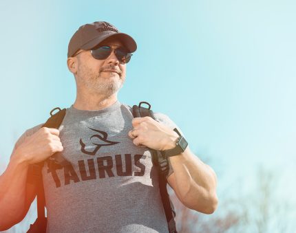 Taurus Logo Grey Tee - Handguns | Rare Breed Triggers FRT - 15