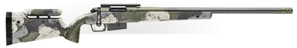Springfield 2020 Waypoint 6.5 PRC, 24" Carbon Fiber Barrel, SA Radial Brake, Green, Mil-Spec Green Cerakote, Evergreen Camo Adj Carbon Fiber Stock M-LOK, TriggerTech Adj Trigger, AICS 3rd Mag Springfield Armory - Products | Rare Breed Triggers FRT - 15