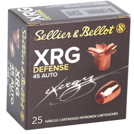 Sellier & Bellot XRG Defense 45 ACP 165gr, FMJ Semi-Wadcutter, 25Bx/40Cs Sellier & Bellot - Ammunition - Rare Breed Triggers FRT - 15