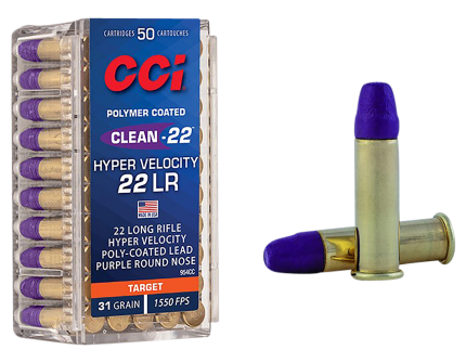 CCI Clean-22 Hyper Velocity 22 LR, 31gr, LN Purple, 50/box CCI Ammunition - Ammunition - Rare Breed Triggers FRT - 15