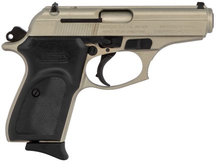 Bersa Thunder 380 ACP, 3.5" Barrel, Nickel, Black Grip, 8rd Bersa - Products | Rare Breed Triggers FRT - 15