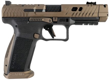 Canik TTI Combat 9mm, 4.6" Ported Barrel, Burnt Bronze Cerakote, Optic Ready, 18rd Canik - Rare Breed Triggers FRT - 15