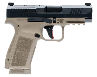 Canik METE MC9LS 9mm, 3.63" Barrel, Flat Dark Earth Frame, Black Slide, Optic Ready, 17rd