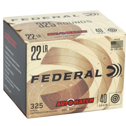 Federal AutoMatch .22 LR, 40gr, Solid Round Nose, 325rd Brick Federal Ammunition - Ammunition - Rare Breed Triggers FRT - 15