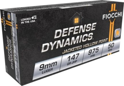 Fiocchi Dynamics Defense 9mm, 147gr, Jacketed Hollow Point, 50rd Box Fiocchi Ammunition - Ammunition - Rare Breed Triggers FRT - 15