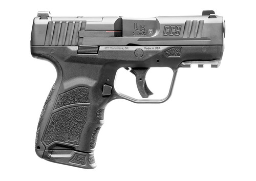 HK CC9 9mm, 3.32" Barrel, Black, Night Sights, Optic Ready, 12rd