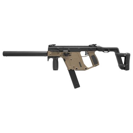 Kriss Vector CRB 45 ACP, 16" Faux Suppressor Barrel, Flat Dark Earth, Black Furniture, 30rd Kriss - Products | Rare Breed Triggers FRT - 15