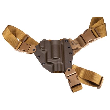 GunfightersINC Kenai Chest Holster Taurus Judge 3.5'' Cylinder MAS GRY/COYOTE RH - Products | Rare Breed Triggers FRT - 15