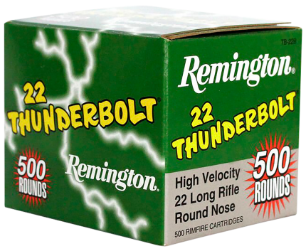 Remington Thunderbolt 22LR, 40gr, Round Nose, 500rd Box Remington - Ammunition - Rare Breed Triggers FRT - 15