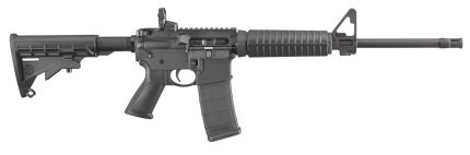 Ruger AR-556 .223/5.56, 16" Barrel, M4 Flat Top, Flip-Up Sights, Black, 30rd Ruger - Rare Breed Triggers FRT - 15