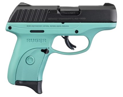 Ruger EC9S 9mm, 3.12" Barrel, Turquoise, Black Slide, 7rd Ruger - Products | Rare Breed Triggers FRT - 15