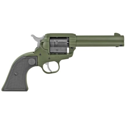 Ruger Wrangler 22 LR, 4.62" Barrel, Olive Drab Green Cerakote, Black Checkered Grip, 6rd Ruger - Products | Rare Breed Triggers FRT - 15