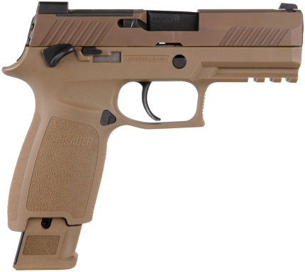 Sig Sauer P320 M18 9mm, 3.9" Barrel, Coyote Tan, Optic Ready, 21rd Sig Sauer - Products | Rare Breed Triggers FRT - 15