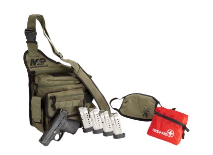 Smith & Wesson M&P Shield 9mm, 3" Barrel, Matte Black, Armornite Stainless Slide, Bug Out Bag Bundle, 8rd Smith & Wesson - Guns | Rare Breed Triggers FRT - 15