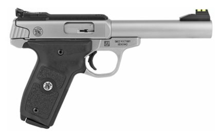 Smith & Wesson SW22 Victory 22 LR, 5.5" Barrel, Stainless Steel Frame, Black Grip, 10rd Smith & Wesson - Products | Rare Breed Triggers FRT - 15