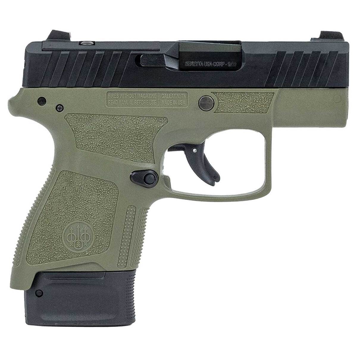 Beretta APX A1 Carry 9mm Luger 3in Matte Black/OD Green Pistol - 8+1 Rounds