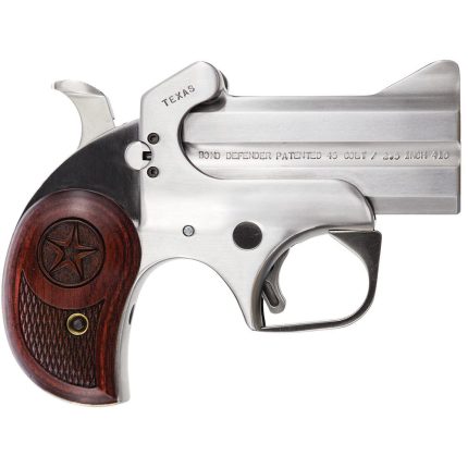 Bond Arms Texas Defender 45 (Long) Colt 3in Stainless Steel Pistol - 2 Rounds - Handguns | Rare Breed Triggers FRT - 15